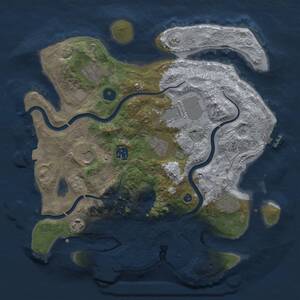 Thumbnail Rust Map: Procedural Map, Size: 3500, Seed: 21460506, 14 Monuments