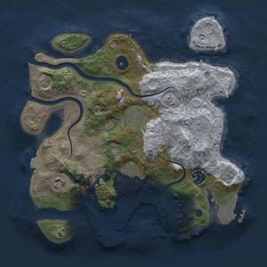 Thumbnail Rust Map: Procedural Map, Size: 3000, Seed: 68132879, 11 Monuments