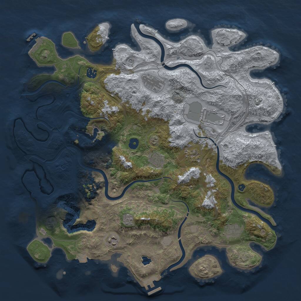 Rust Map: Procedural Map, Size: 4250, Seed: 1754235923, 14 Monuments