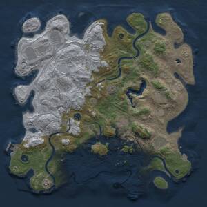 Thumbnail Rust Map: Procedural Map, Size: 4250, Seed: 2004531469, 16 Monuments