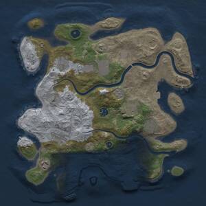 Thumbnail Rust Map: Procedural Map, Size: 3500, Seed: 916232927, 15 Monuments