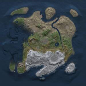 Thumbnail Rust Map: Procedural Map, Size: 3000, Seed: 52314775, 11 Monuments