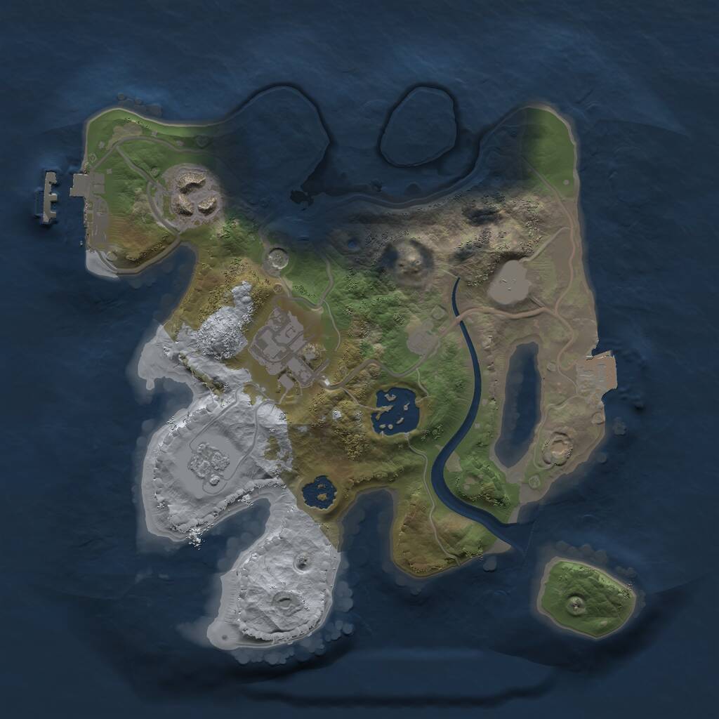 Rust Map: Procedural Map, Size: 2200, Seed: 638445619, 7 Monuments