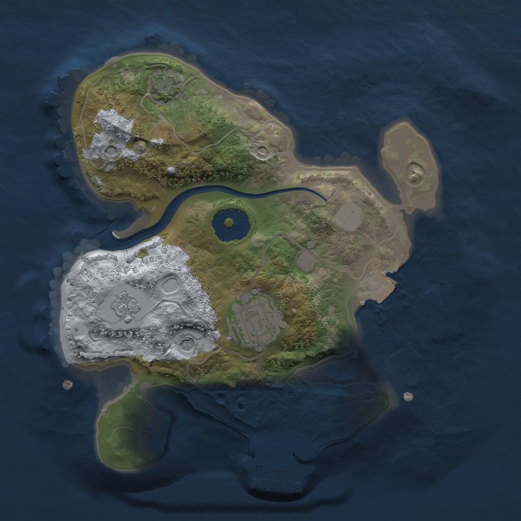 Rust Map: Procedural Map, Size: 2200, Seed: 587409289, 6 Monuments