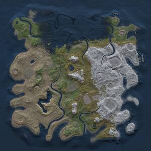 Thumbnail Rust Map: Procedural Map, Size: 4250, Seed: 86753091, 16 Monuments