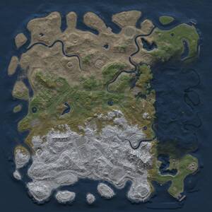 Thumbnail Rust Map: Procedural Map, Size: 5500, Seed: 84807, 17 Monuments