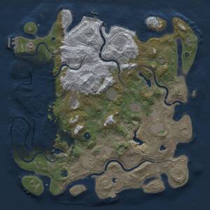 Thumbnail Rust Map: Procedural Map, Size: 4500, Seed: 311688000, 17 Monuments