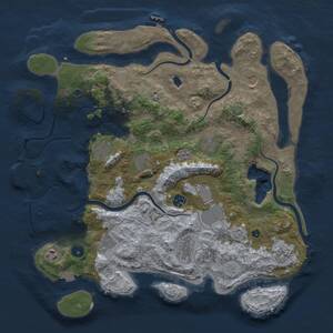 Thumbnail Rust Map: Procedural Map, Size: 4050, Seed: 772272544, 17 Monuments
