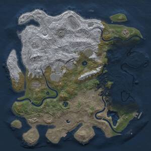 Thumbnail Rust Map: Procedural Map, Size: 4250, Seed: 206487, 17 Monuments