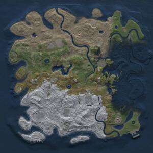 Thumbnail Rust Map: Procedural Map, Size: 4500, Seed: 919325245, 16 Monuments