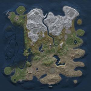 Thumbnail Rust Map: Procedural Map, Size: 4000, Seed: 1526929578, 15 Monuments