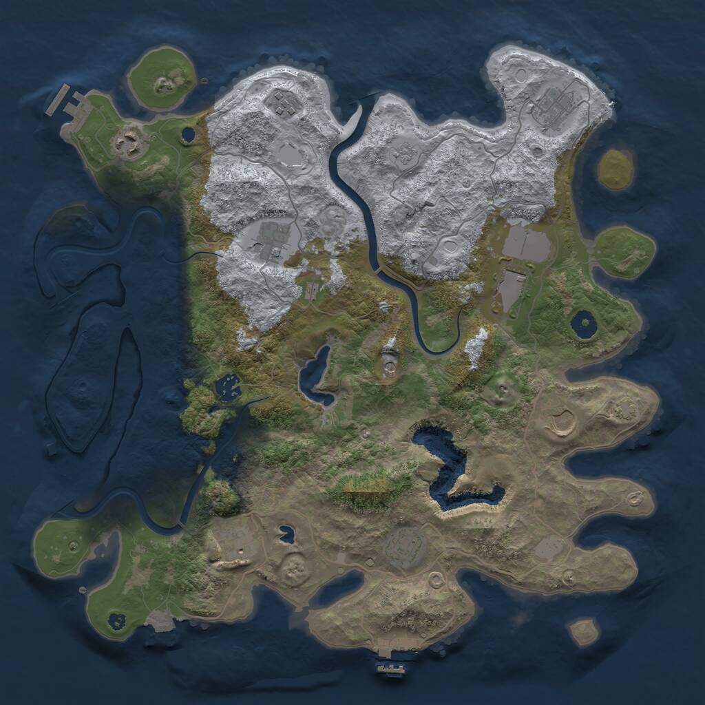 Rust Map: Procedural Map, Size: 4000, Seed: 1526929578, 15 Monuments