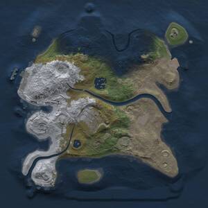 Thumbnail Rust Map: Procedural Map, Size: 2500, Seed: 53706661, 8 Monuments