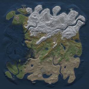 Thumbnail Rust Map: Procedural Map, Size: 4500, Seed: 234577088, 17 Monuments