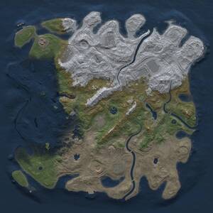 Thumbnail Rust Map: Procedural Map, Size: 4500, Seed: 234577088, 17 Monuments