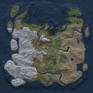 Thumbnail Rust Map: Procedural Map, Size: 4250, Seed: 1861346869, 17 Monuments