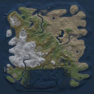 Thumbnail Rust Map: Procedural Map, Size: 4500, Seed: 2148697, 15 Monuments