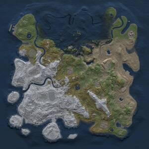 Thumbnail Rust Map: Procedural Map, Size: 4500, Seed: 19569283, 16 Monuments