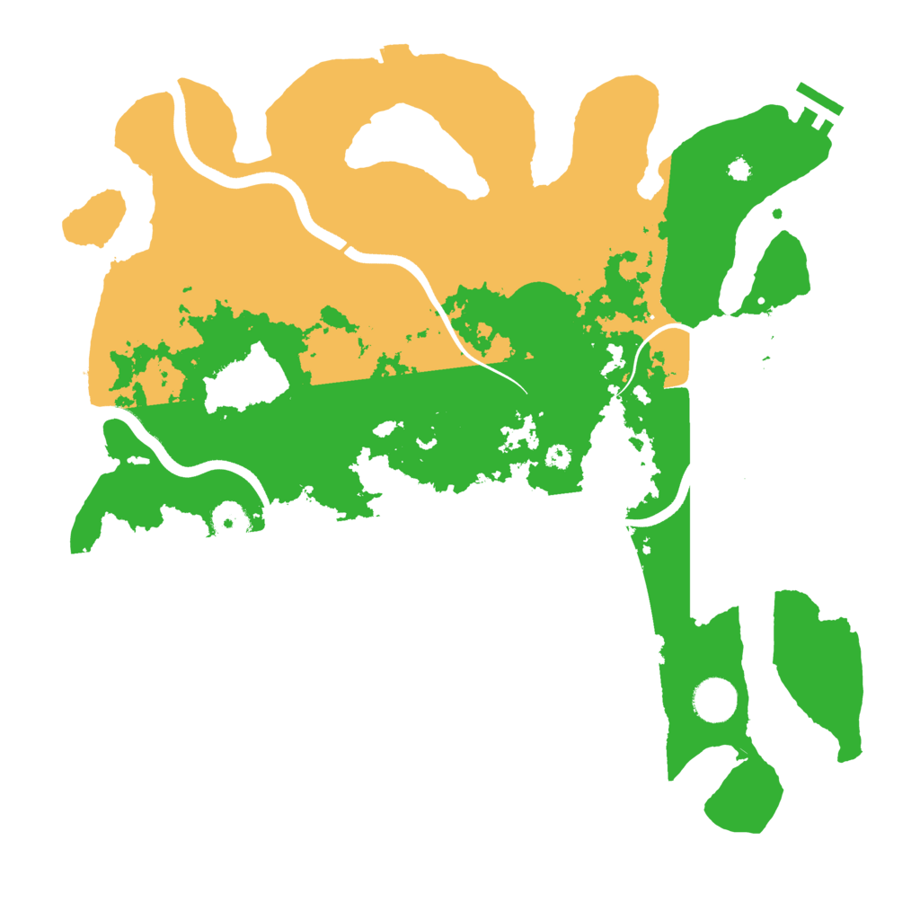 Biome Rust Map: Procedural Map, Size: 3700, Seed: 327767348