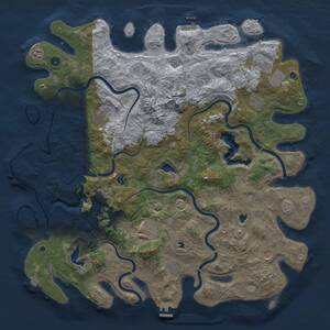 Thumbnail Rust Map: Procedural Map, Size: 5086, Seed: 2082811727, 17 Monuments