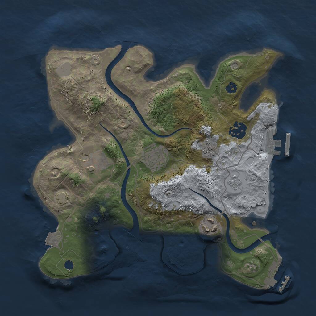 Rust Map: Procedural Map, Size: 2800, Seed: 7859678, 10 Monuments