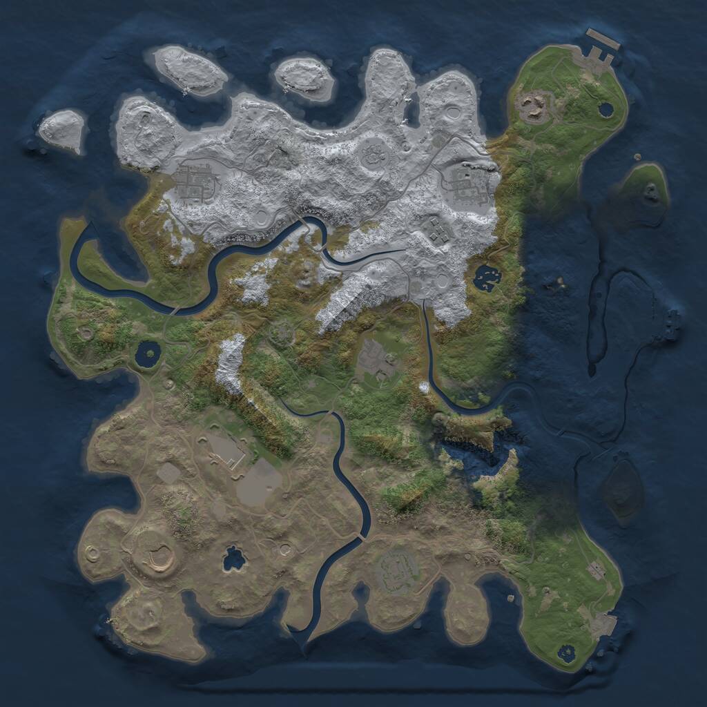 Rust Map: Procedural Map, Size: 4000, Seed: 1448163000, 15 Monuments