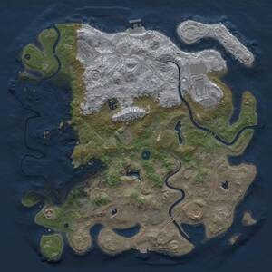 Thumbnail Rust Map: Procedural Map, Size: 4500, Seed: 981970199, 17 Monuments