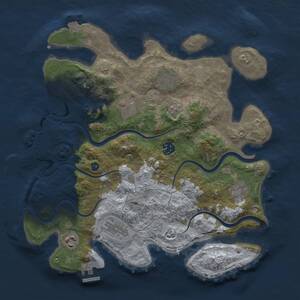 Thumbnail Rust Map: Procedural Map, Size: 3500, Seed: 776621738, 13 Monuments