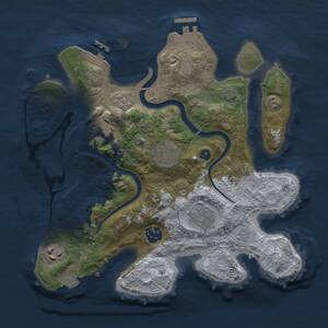 Thumbnail Rust Map: Procedural Map, Size: 3000, Seed: 2008, 12 Monuments
