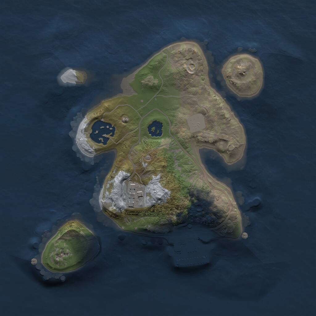 Rust Map: Procedural Map, Size: 2000, Seed: 415695627, 4 Monuments