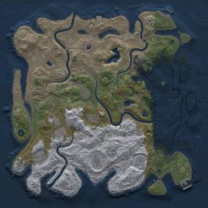 Thumbnail Rust Map: Procedural Map, Size: 4500, Seed: 1533803475, 17 Monuments