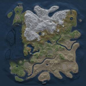 Thumbnail Rust Map: Procedural Map, Size: 4000, Seed: 287992, 16 Monuments