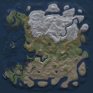 Thumbnail Rust Map: Procedural Map, Size: 4500, Seed: 114518545, 17 Monuments