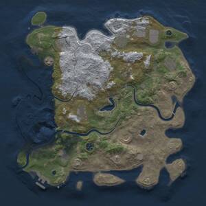 Thumbnail Rust Map: Procedural Map, Size: 4000, Seed: 612266024, 17 Monuments