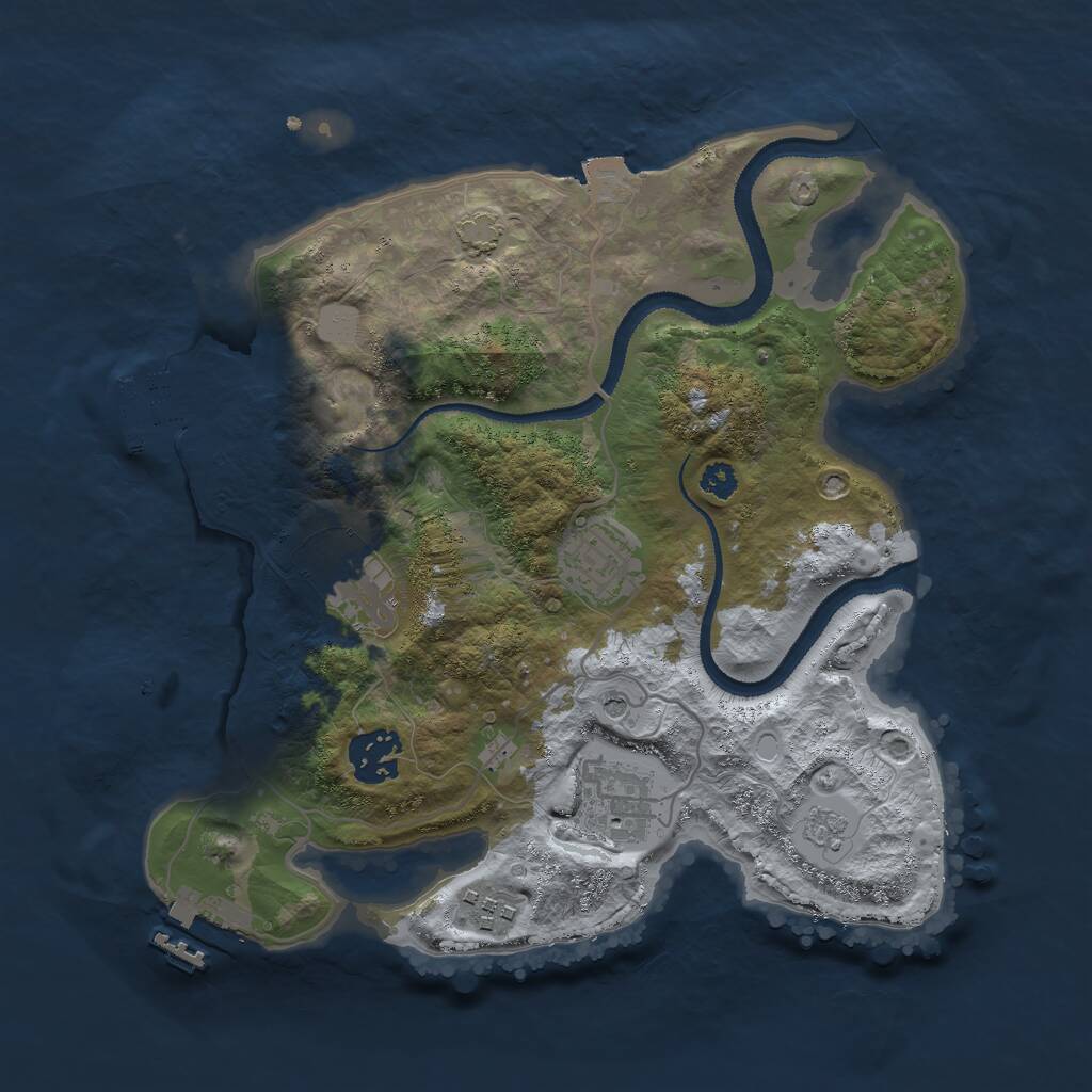 Rust Map: Procedural Map, Size: 3000, Seed: 1783144728, 11 Monuments
