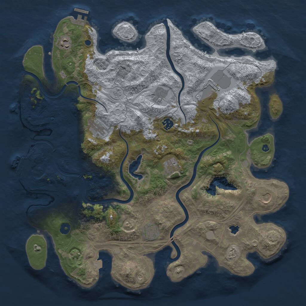 Rust Map: Procedural Map, Size: 4250, Seed: 1137901248, 15 Monuments