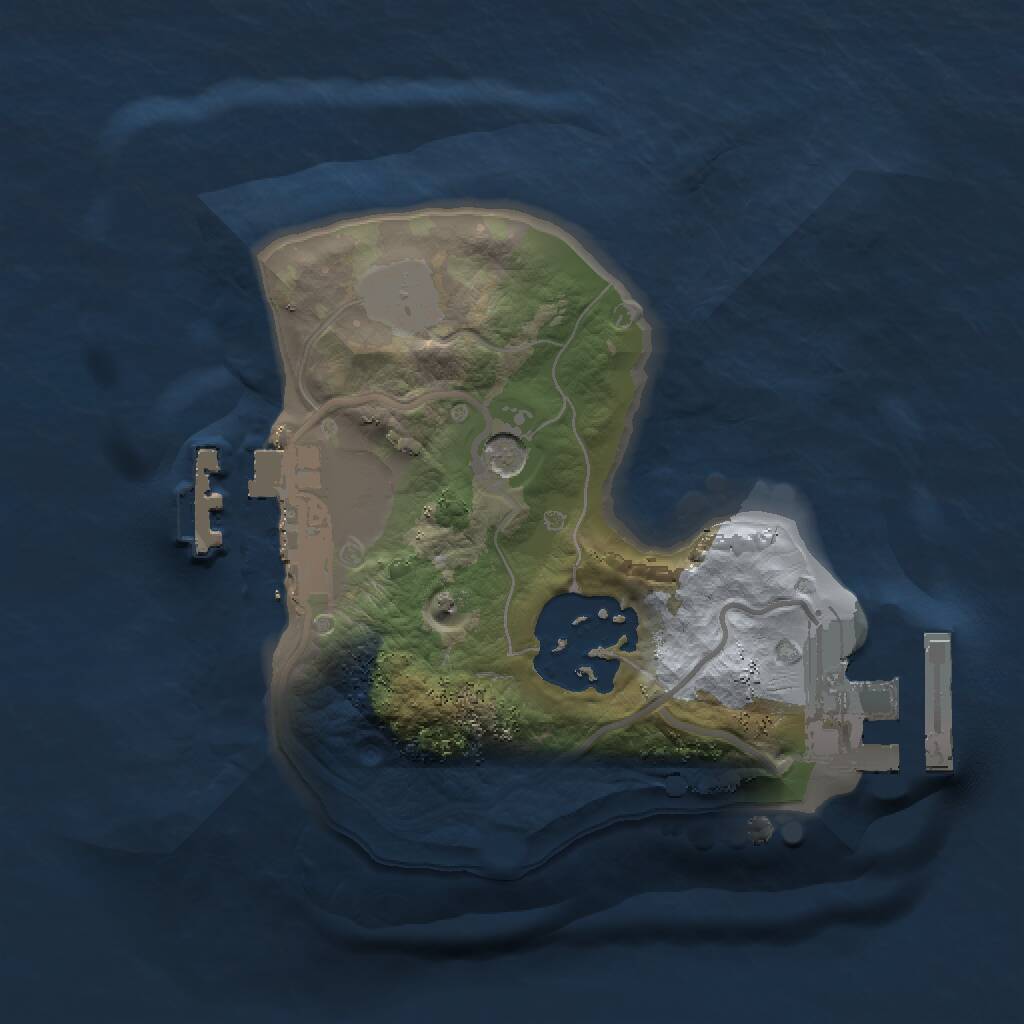 Rust Map: Procedural Map, Size: 1500, Seed: 8346932, 5 Monuments