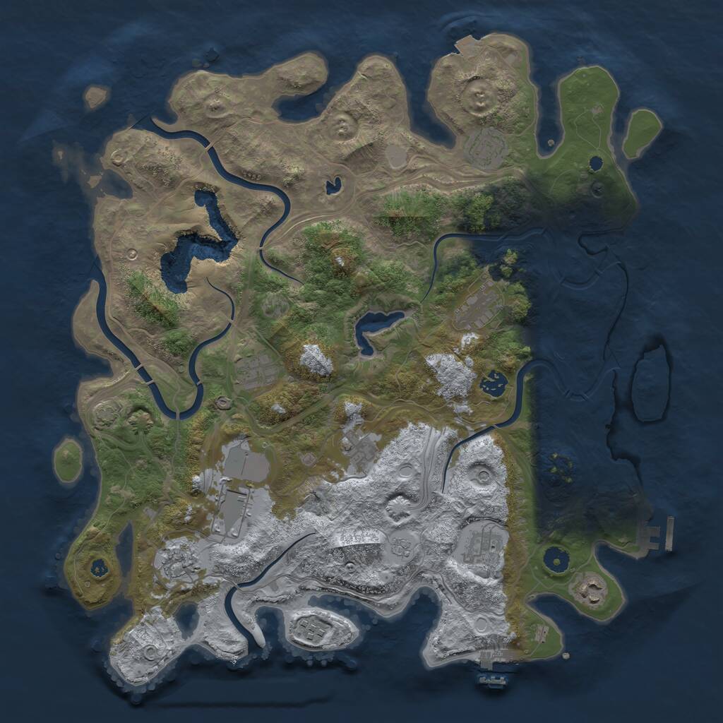 Rust Map: Procedural Map, Size: 4250, Seed: 1481390819, 16 Monuments