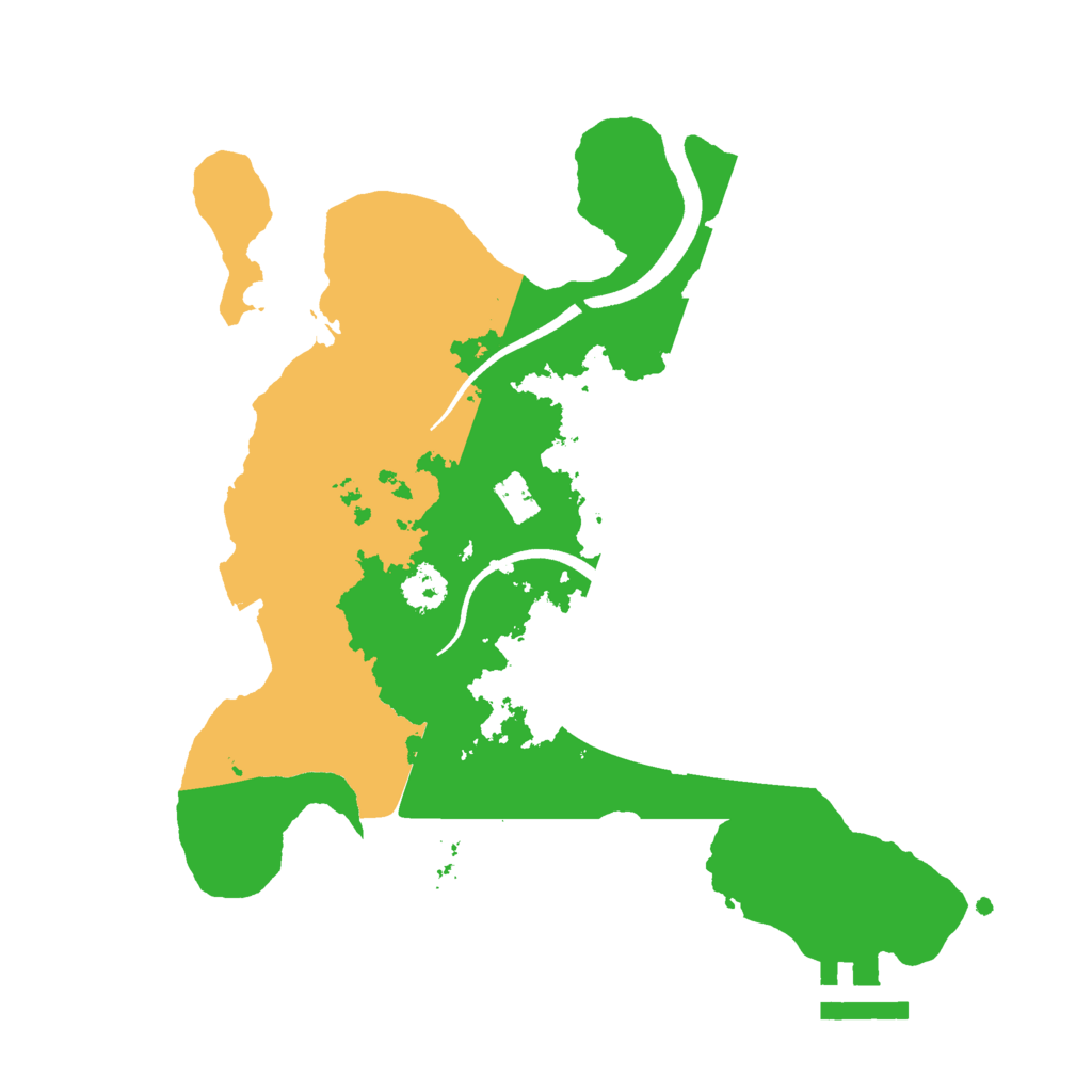 Biome Rust Map: Procedural Map, Size: 2500, Seed: 1205848805