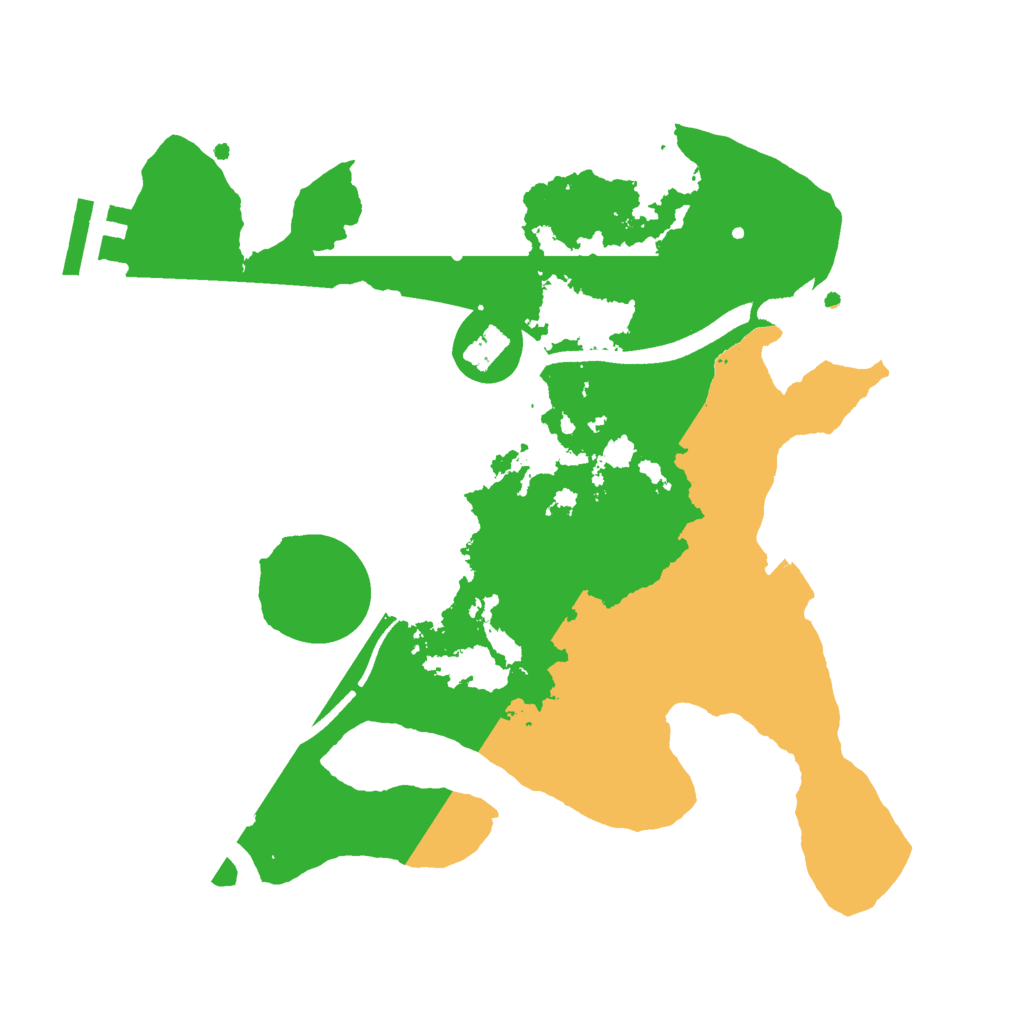 Biome Rust Map: Procedural Map, Size: 2500, Seed: 1275725673