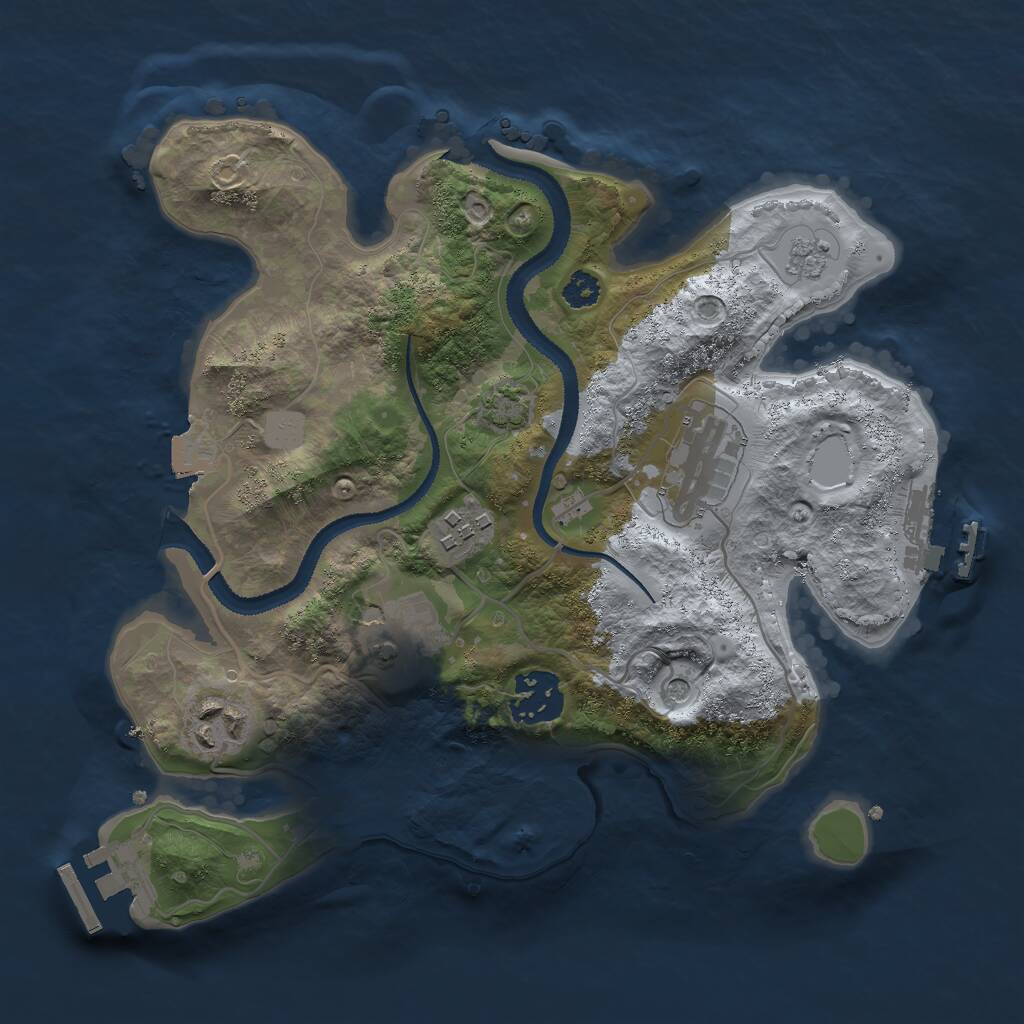 Rust Map: Procedural Map, Size: 2800, Seed: 903348322, 11 Monuments