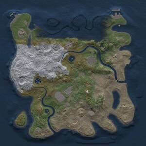 Thumbnail Rust Map: Procedural Map, Size: 3500, Seed: 573426743, 14 Monuments