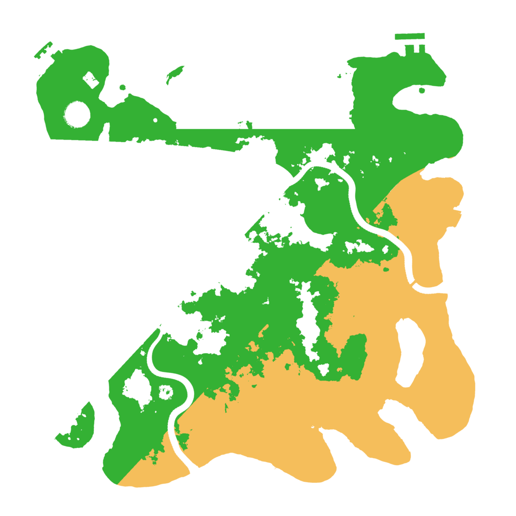Biome Rust Map: Procedural Map, Size: 3500, Seed: 573426743