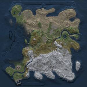 Thumbnail Rust Map: Procedural Map, Size: 3700, Seed: 840641105, 15 Monuments