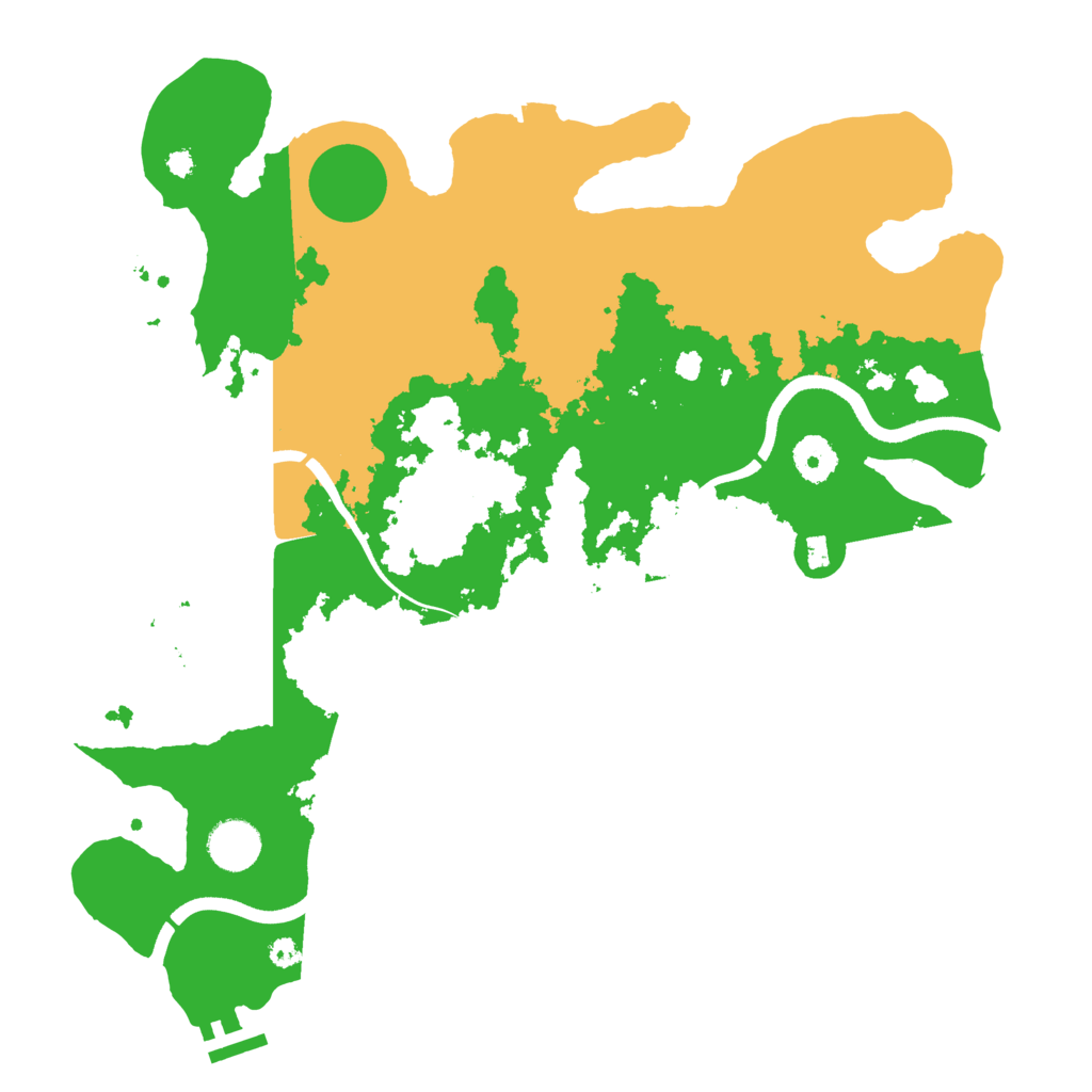 Biome Rust Map: Procedural Map, Size: 3700, Seed: 840641105