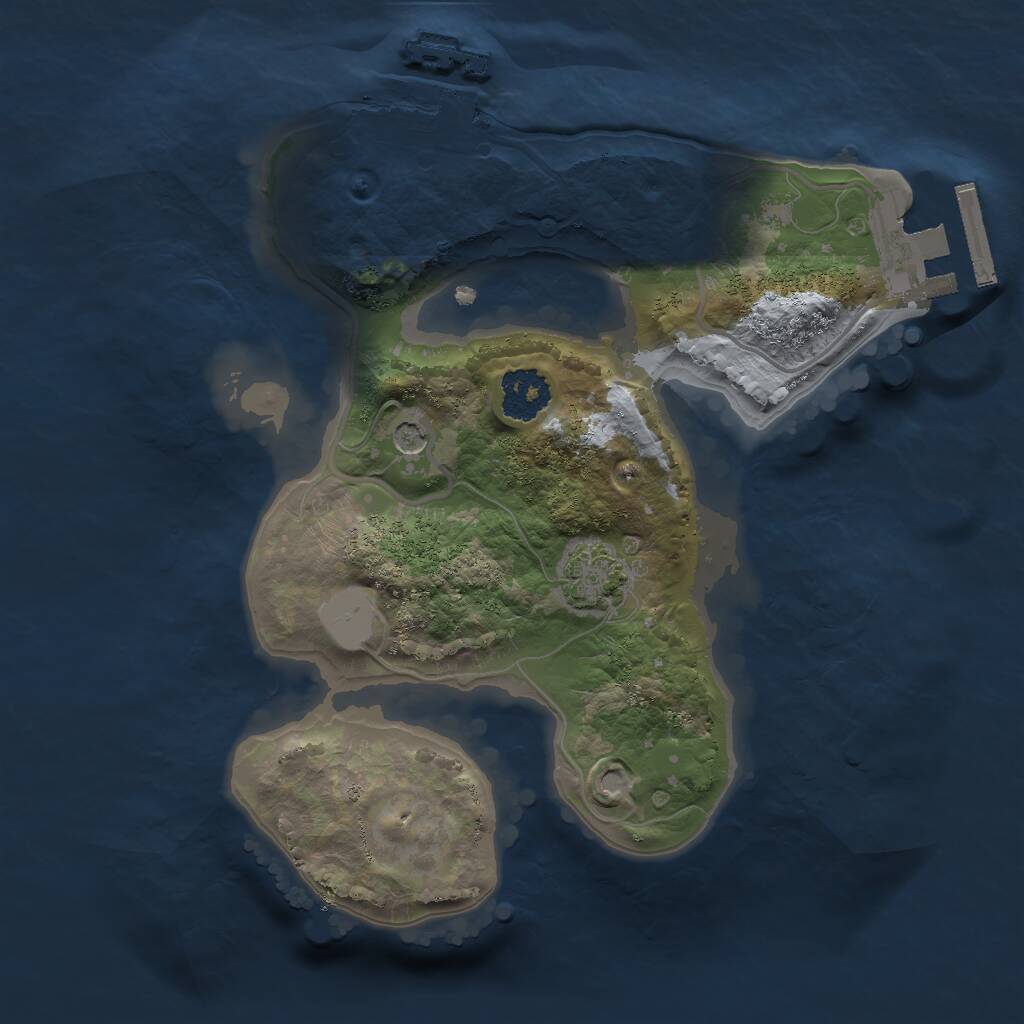 Rust Map: Procedural Map, Size: 2000, Seed: 129311, 5 Monuments