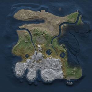 Thumbnail Rust Map: Procedural Map, Size: 2500, Seed: 1521923054, 9 Monuments