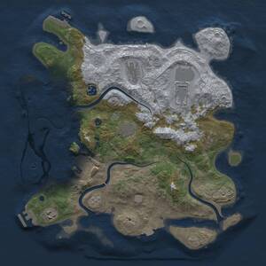 Thumbnail Rust Map: Procedural Map, Size: 3800, Seed: 1591189254, 14 Monuments