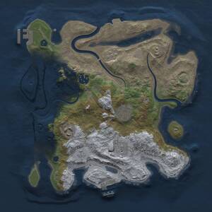 Thumbnail Rust Map: Procedural Map, Size: 3000, Seed: 2051420238, 11 Monuments