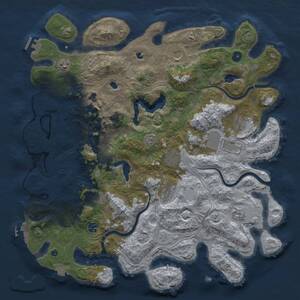 Thumbnail Rust Map: Procedural Map, Size: 4500, Seed: 547611835, 17 Monuments